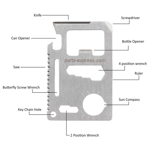 Main product image for 10-Function Stainless Steel Pocket Multi-Tool 360-005